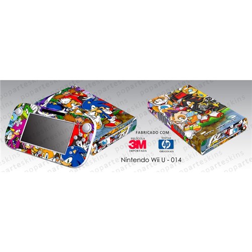 Nintendo Wii U Skin - Sonic Adesivo Brilhoso