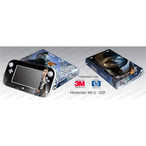 Nintendo Wii U Skin - Watch Dogs Adesivo Brilhoso