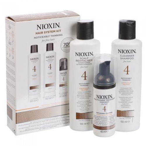 Nioxin 4 System Kit Cabelo Fino e Visivelmente Enfraquecido