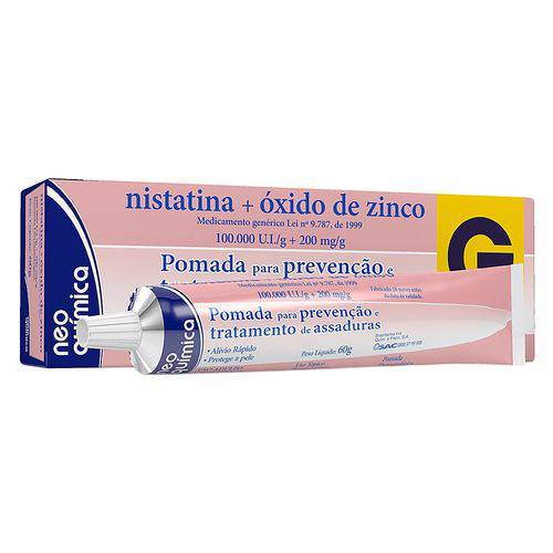 Nistatina + Óxido de Zinco 60g Neo Química - Genérico Dermodex