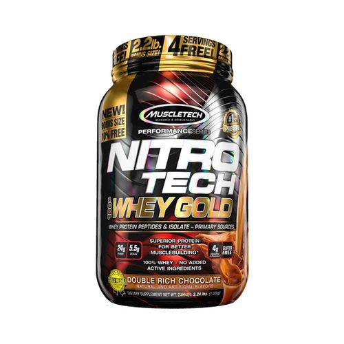 Nitro Tech 100% Whey Gold 1,02kg - Chocolate Duplo - Muscletech