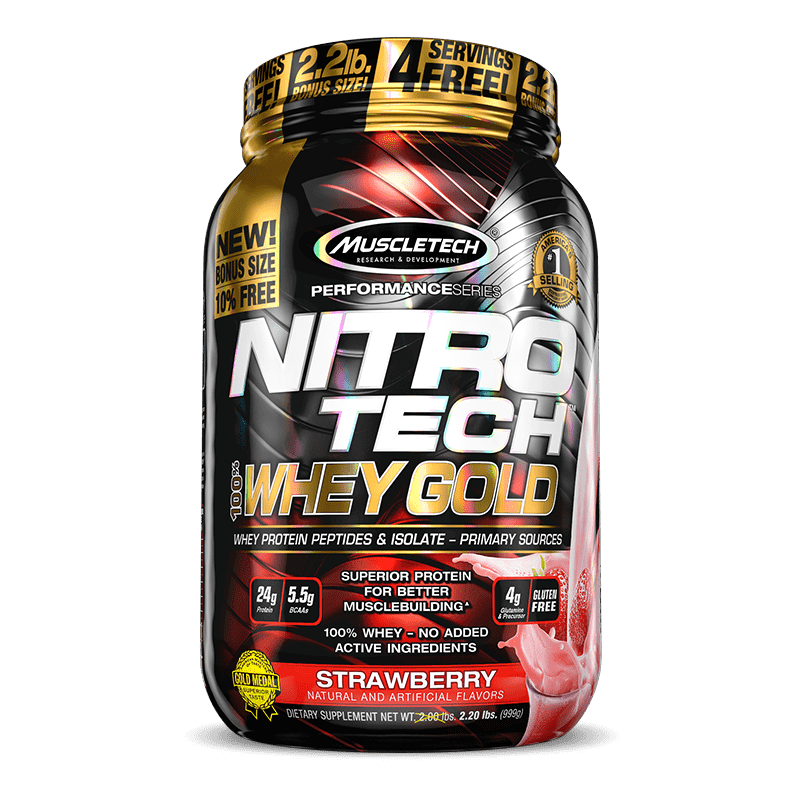 Nitro Tech 100% Whey Gold (999g) MuscleTech-Chocolate Duplo (1020g)