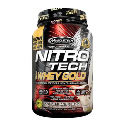 Nitro Tech 100% Whey Gold (999g) - Muscletech