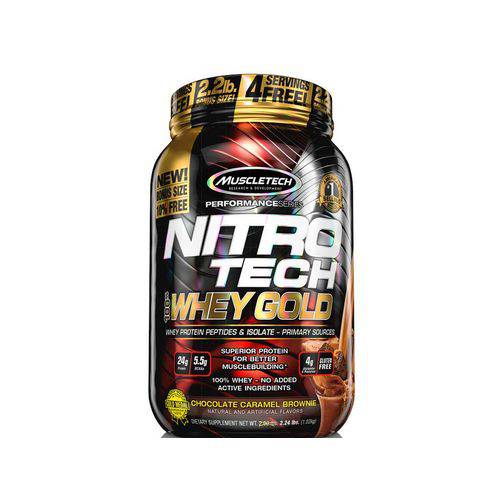 Nitro Tech Whey Gold Muscletch 1,02Kg Chocolate e Caramelo