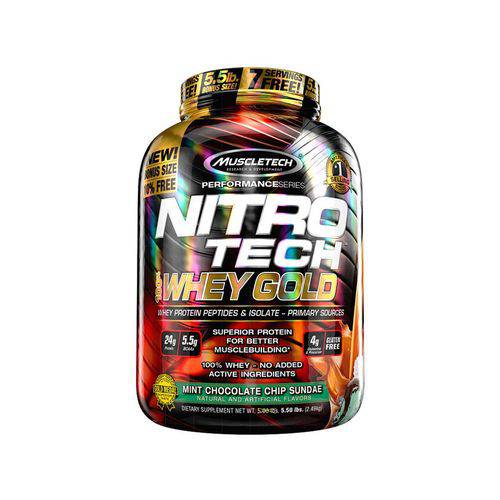 Nitro Tech Whey Gold Muscletech 2,49Kg Chocolate com Menta