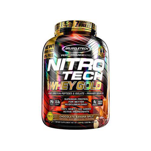 Nitro Tech Whey Protein Gold Muscletech 2,50Kg Banana Split