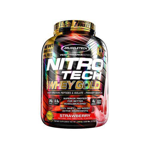 Nitro Tech Whey Protein Gold Muscletech 2,51Kg Strawberry