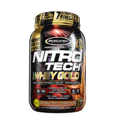 NitroTech Gold Whey 1kg MuscleTech NitroTech Gold Whey 1kg Double Rich Chocolate - MuscleTech