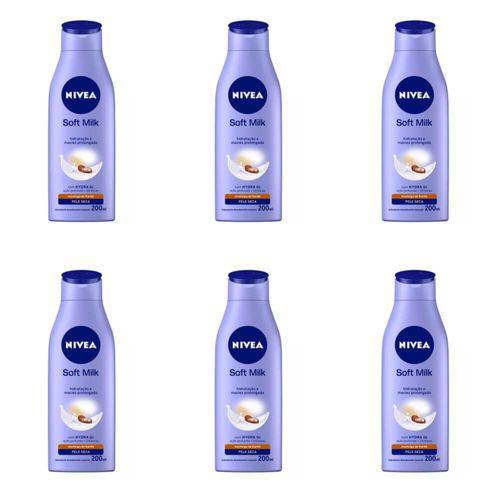 Nivea Body Soft Milk Loção Hidratante 200ml (kit C/06)