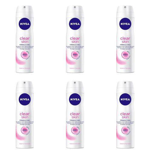 Nivea Clear Skin Desodorante Aerosol 150ml (kit C/06)