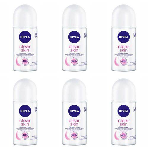Nivea Clear Skin Desodorante Rollon 50ml (kit C/06)