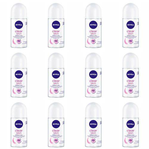 Nivea Clear Skin Desodorante Rollon 50ml (kit C/12)