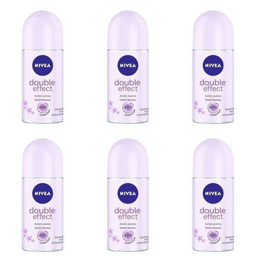 Nivea Double Effect Violet Sense Desodorante Rollon 50ml (kit C/06)