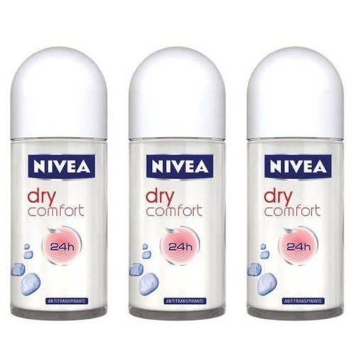 Nivea Dry Confort Desodorante Rollon 50ml (kit C/03)