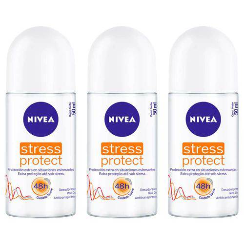 Nivea Feminino Stress Protect Desodorante Rollon 50ml (kit C/03)