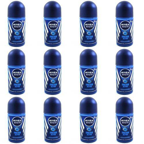 Nivea Fresh Active Desodorante Rollon Masculino 50ml (kit C/12)
