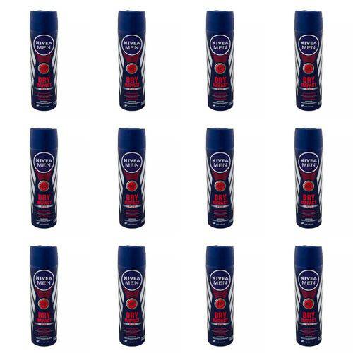 Nivea Men Dry Impact Plus Desodorante Aerosol 150ml (kit C/12)