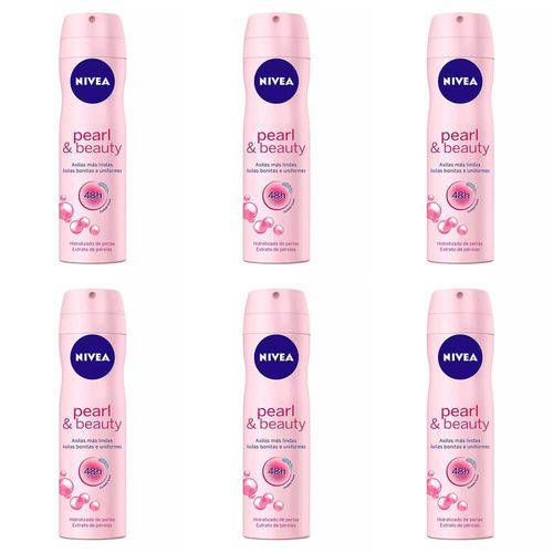 Nivea Pearl Beauty Desodorante Aerosol 150ml (kit C/06)