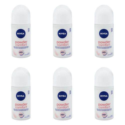 Nivea Powder Confort Desodorante Rollon 50ml (kit C/06)