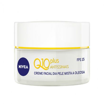 Nivea Q10 Plus Antissinais FPS 15 Creme Facial Dia para Pele Mista a Oleosa 52g