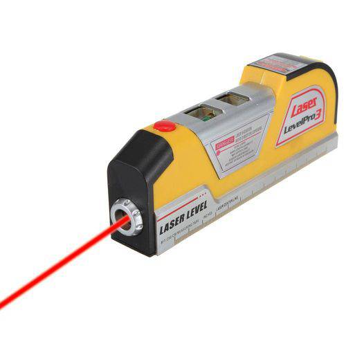 Nível Laser com Projetor de Linhas 2 Bolhas Horizontal e Vertical - Levelpro3