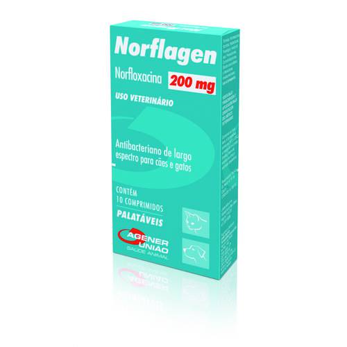 Norflagen 200 Mg Antibacteriano Agener 10 Comprimidos