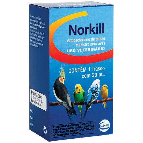 Norkill para Aves Antibacteriano Ceva Pet 20ml