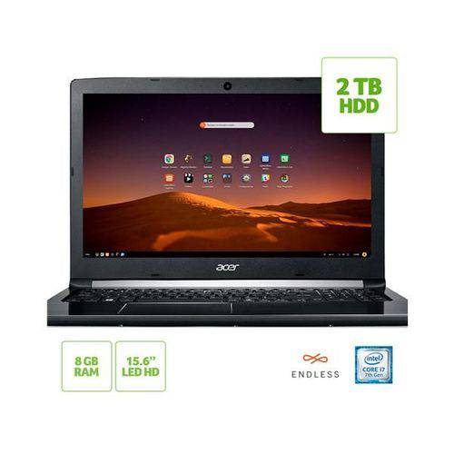 Notebook Acer A515-51-74za I7-7500u 8gb 2tb 15,6" Linux - Nx.gqcal.008