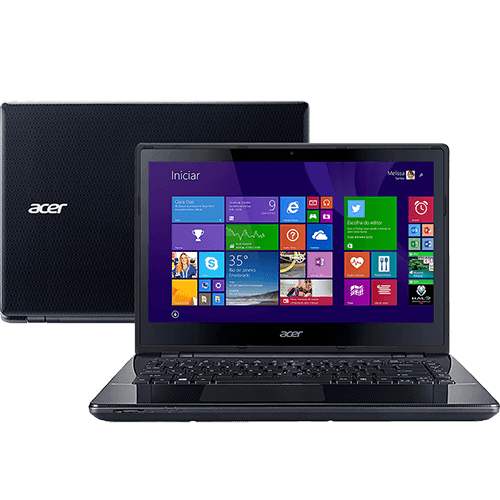 Notebook Acer E5-471-34W1 Intel Core I3 4GB 500GB LED 14'' Windows 8.1 - Preto