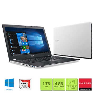 Notebook Acer E5-553G-T4TJ A10-9600P 4GB 1TB Win 10 | InfoParts