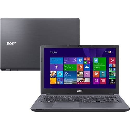 Notebook Acer E5-571-76K2 Intel Core I7 8GB 1TB Tela LED 15.6'' Windows 8.1 - Chumbo