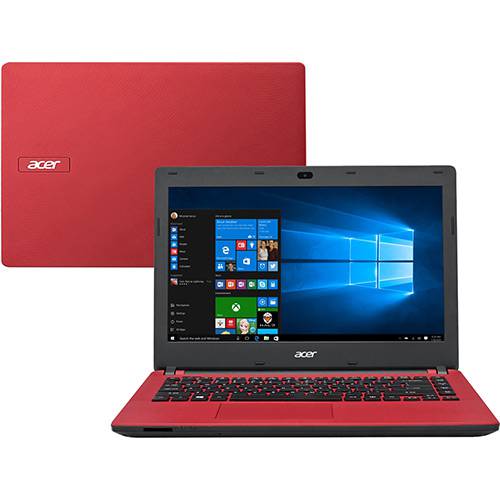 Notebook Acer ES1-431-C494 Intel Celeron Quad Core 4GB 500GB LED 14" Windows 10 - Vermelho