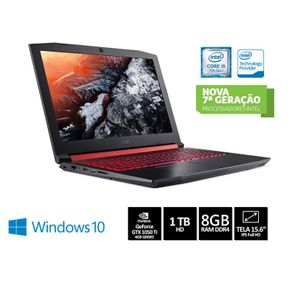 Notebook Acer Gamer NHQ33AL001 AN515-51-50U2 Core I5 7300HQ 8GB 1TB GTX 1050 W10 15.6 Preto
