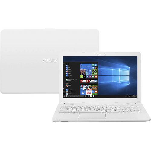Notebook Asus Vivobook Max X541UA-GO1987T Intel Core I3 4GB 1TB Tela LED 15,6" Windows 10 - Branco