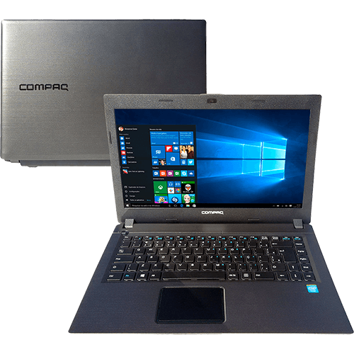 Notebook Compaq Presario CQ23 Intel Celeron Dual Core 4GB 500GB Tela LED HD 14" Windows 10 - Chumbo