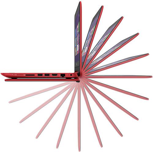 Notebook 2 em 1 HP Pavilion X360 11-n026br com Intel Dual Core 4GB 500GB LED 11,6" Touchscreen Windows 8.1 - Vermelho