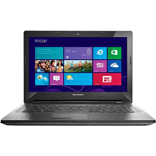 Notebook G40-70 80ga000hbr com Intel Core 4 I3 4gb 500gb Led 14 Prata W8.1 - Lenovo