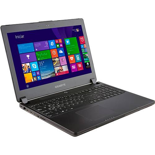 Notebook Gigabyte P35G V2 Game Intel Core I7 16GB 128GB SSD 1TB + DVDRW 15.6" FHD GTX860M 4GB (Dedicada) Windows 8.1 - Preto