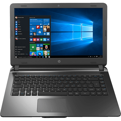 Notebook HP 14-ap020 Intel Core I3 4GB 500GB Tela LED 14" Windows 10 - Chumbo