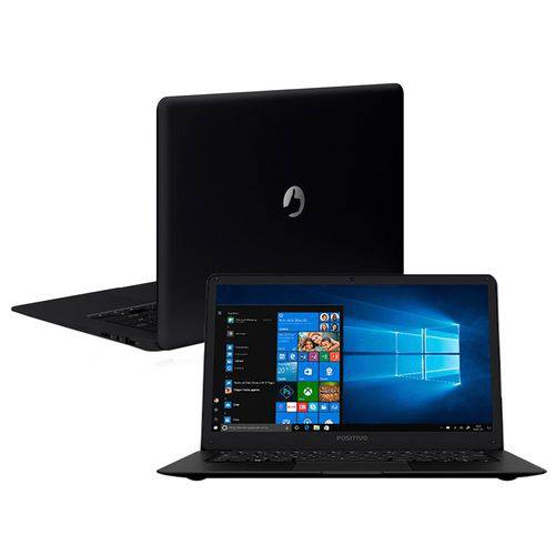Notebook Positivo Atom Motion Black Q232a, Intel Quad Core, Ram 2gb, 32gb, Tela 14" e Windows 10 Home