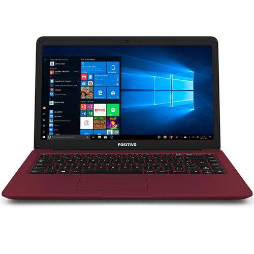 Notebook Positivo Motion Red C4500A Intel Celeron Tela 14" HD 500GB 4GB RAM com Tecla Netflix