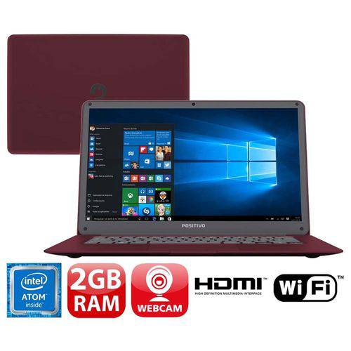 Notebook Positivo Motion Red Q232A, Quad Core, 2GB, 32GB SSD, 14”, Windows 1