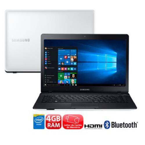 Notebook Samsung Essentials E20 Np370e4k-kwdbr com Intel® Dual Core, 4gb, 500gb, Leitor de Cartões