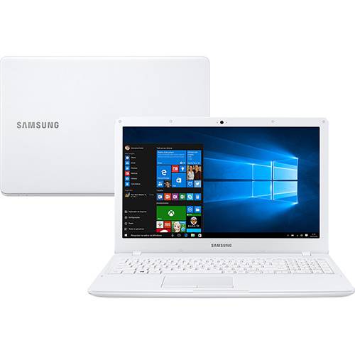 Notebook Samsung Essentials E21 Intel Celeron Dual Core 4GB 500GB Tela LED FULL HD 15.6" Windows 10 - Branco