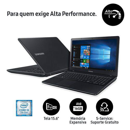 Notebook Samsung Expert X21 NP300E5M-KFWBR, Core I5-7200U, 4GB, 1TB, Full HD 15.6”, Windows 1