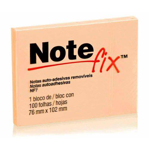 Notefix Nfx7 Laranja 76x102mm Bloco com 100 Folhas Auto-colantes 3m