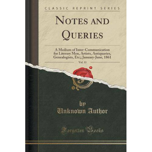 Notes And Queries, Vol. 11