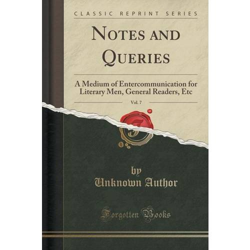 Notes And Queries, Vol. 7