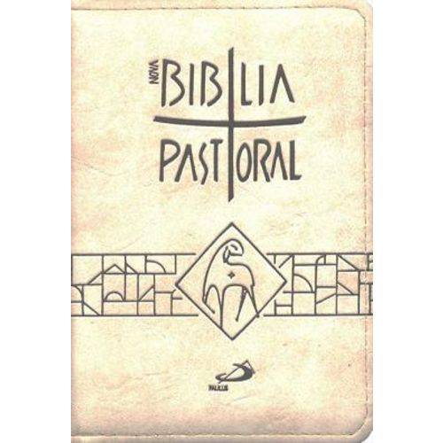 Nova Bíblia Pastoral - Bolso - Zíper Creme - Paulus