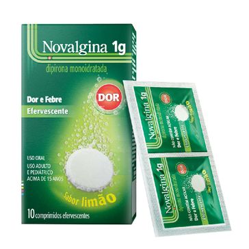 Novalgina 1g Sanofi Aventis 10 Comprimidos Efervescentes